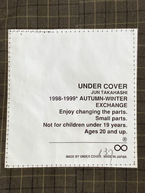 【中古品】【メンズ】 UNDERCOVER アンダーカバー 98-99AW EXCHANGE期 SMALL PARTS LS SHIRT スモール パーツ ロング スリーブ シャツ 長袖シャツ トップス 140-261028-hu-16-min カラー：ブラウン系（チェック柄） 万代Net店