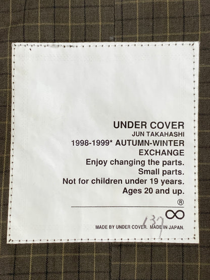 【中古品】【メンズ】 UNDERCOVER アンダーカバー 98-99AW EXCHANGE期 SMALL PARTS LS SHIRT スモール パーツ ロング スリーブ シャツ 長袖シャツ トップス 140-261028-hu-16-min カラー：ブラウン系（チェック柄） 万代Net店