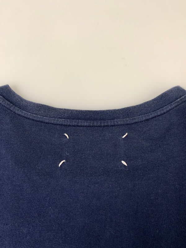 【中古品】【メンズ】 MAISON MARTIN MARGIELA メゾン マルタン マルジェラ 11AW DOCKING TEE ドッキング ティー 半袖 Tシャツ ショートスリーブ 141-261028-hu-14-min サイズ：44 カラー：ネイビー 万代Net店