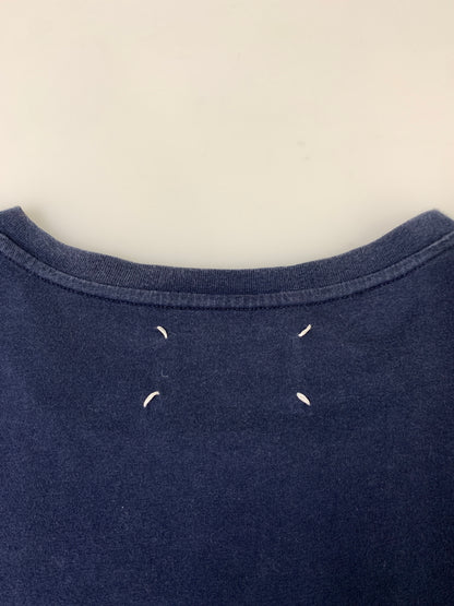 【中古品】【メンズ】 MAISON MARTIN MARGIELA メゾン マルタン マルジェラ 11AW DOCKING TEE ドッキング ティー 半袖 Tシャツ ショートスリーブ 141-261028-hu-14-min サイズ：44 カラー：ネイビー 万代Net店