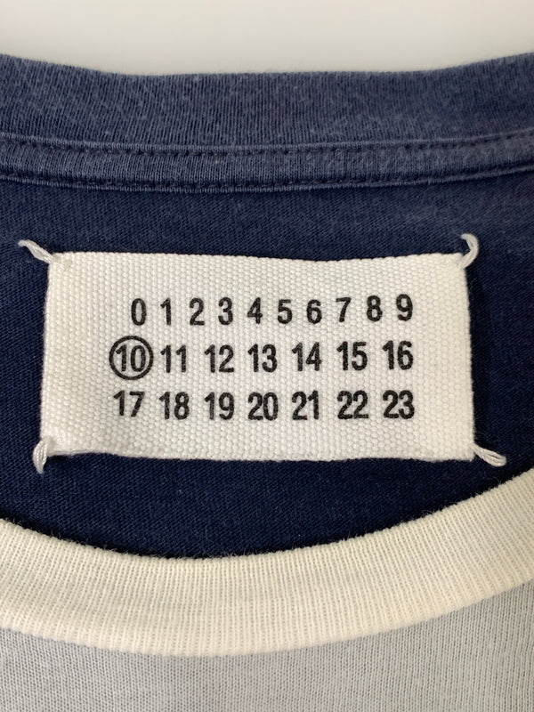 【中古品】【メンズ】 MAISON MARTIN MARGIELA メゾン マルタン マルジェラ 11AW DOCKING TEE ドッキング ティー 半袖 Tシャツ ショートスリーブ 141-261028-hu-14-min サイズ：44 カラー：ネイビー 万代Net店