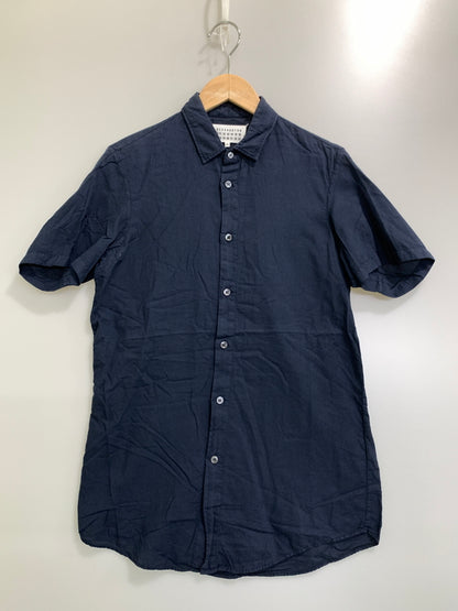 【中古品】【メンズ】 MAISON MARTIN MARGIELA メゾンマルタンマルジェラ S S SHIRT 半袖シャツ ショートスリーブシャツ 141-261024-ta-08-min サイズ：44 カラー：ネイビー 万代Net店