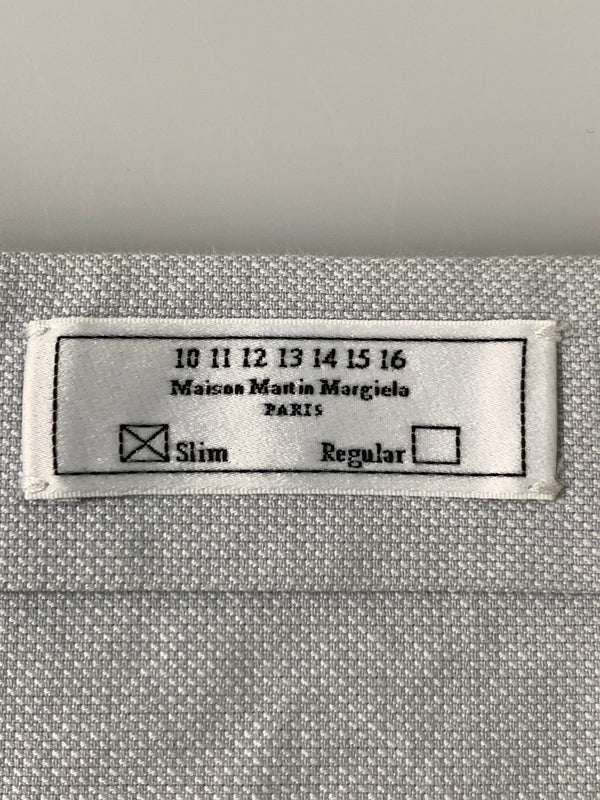 【現状渡し品】【メンズ】 MAISON MARTIN MARGIELA メゾン マルタンマルジェラ S30DL0277 LS COTTON SHIRT 長袖シャツ ロングスリーブシャツ 141-261024-ta-03-min サイズ：44 カラー：グレー系 万代Net店