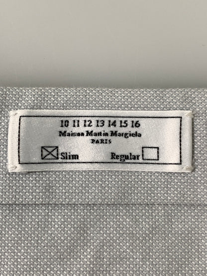 【現状渡し品】【メンズ】 MAISON MARTIN MARGIELA メゾン マルタンマルジェラ S30DL0277 LS COTTON SHIRT 長袖シャツ ロングスリーブシャツ 141-261024-ta-03-min サイズ：44 カラー：グレー系 万代Net店