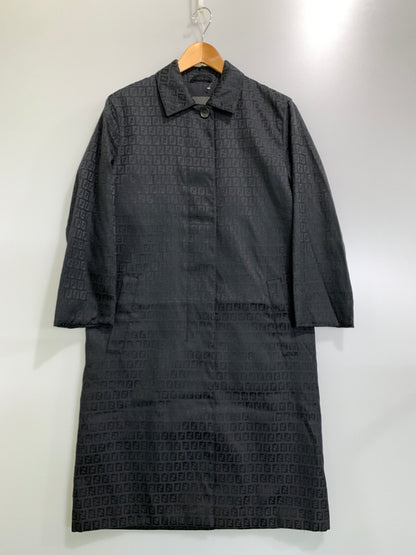 【中古品】【メンズ】 FENDI フェンディ ZUCCA LONG COAT ロングコート ステンカラーコート アウター 141-261024-ta-06-min サイズ：44 カラー：ブラック 万代Net店