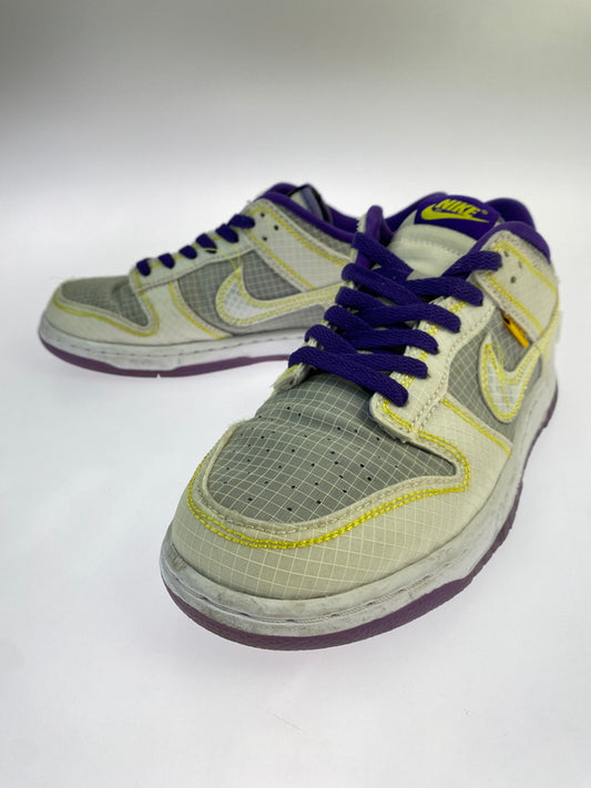 【中古品】【メンズ】 NIKE×UNION ナイキ ユニオン DUNK LOW ダンクロウ DJ9649-500 靴 シューズ スニーカー 160-261026-hu-06-min カラー：ホワイト系/パープルー/イエロー 万代Net店