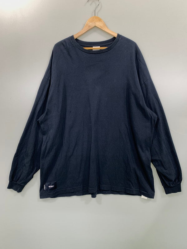 【中古品】【メンズ】 WTAPS ダブルタップス INGREDIENTS LS TEE イングレディエンツ ロングスリーブ Tシャツ 長袖 トップス 142-261027-hu-31-min サイズ：X04 カラー：ネイビー 万代Net店