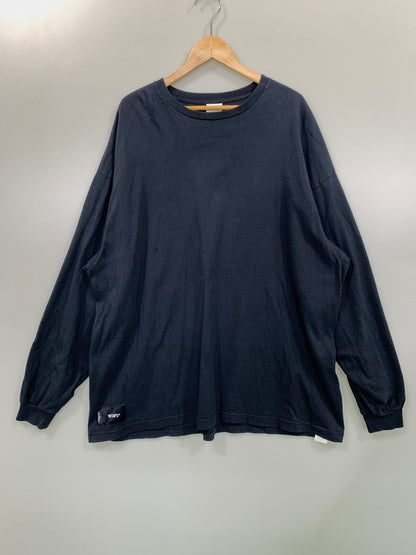 【中古品】【メンズ】 WTAPS ダブルタップス INGREDIENTS LS TEE イングレディエンツ ロングスリーブ Tシャツ 長袖 トップス 142-261027-hu-31-min サイズ：X04 カラー：ネイビー 万代Net店