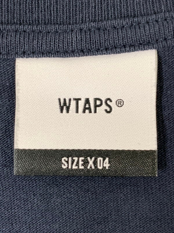【中古品】【メンズ】 WTAPS ダブルタップス INGREDIENTS LS TEE イングレディエンツ ロングスリーブ Tシャツ 長袖 トップス 142-261027-hu-31-min サイズ：X04 カラー：ネイビー 万代Net店