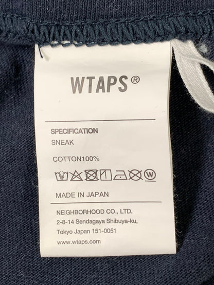【中古品】【メンズ】 WTAPS ダブルタップス INGREDIENTS LS TEE イングレディエンツ ロングスリーブ Tシャツ 長袖 トップス 142-261027-hu-31-min サイズ：X04 カラー：ネイビー 万代Net店