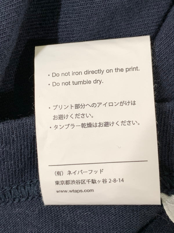 【中古品】【メンズ】 WTAPS ダブルタップス INGREDIENTS LS TEE イングレディエンツ ロングスリーブ Tシャツ 長袖 トップス 142-261027-hu-31-min サイズ：X04 カラー：ネイビー 万代Net店