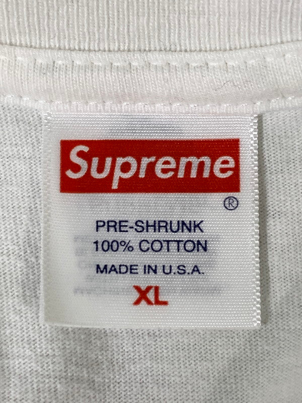 【中古品】【メンズ】 SUPREME × NIGHTMARE BEFORE CHRISTMAS シュプリーム ナイトメアービフォアクリスマス SKELETON TEE スケルトン Tシャツ 半袖 ショートスリーブ トップス 149-261027-hu-27-min サイズ：XL カラー：ホワイト 万代Net店