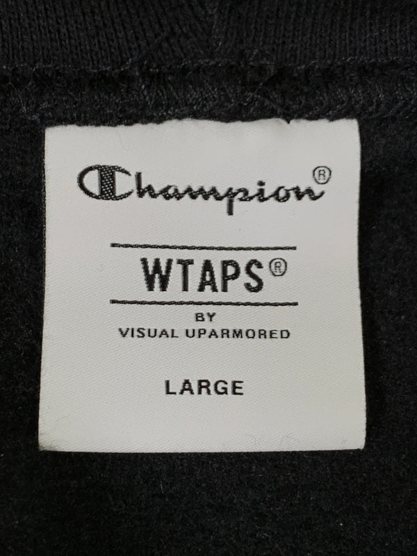 【中古品】【メンズ】 WTAPS×CHAMPION ダブルタップス チャンピオン ACADEMY HOODIE アカデミーフーディ パーカー トップス 142-261024-ta-22-min サイズ：L カラー：ブラック 万代Net店