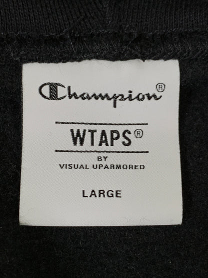 【中古品】【メンズ】 WTAPS×CHAMPION ダブルタップス チャンピオン ACADEMY HOODIE アカデミーフーディ パーカー トップス 142-261024-ta-22-min サイズ：L カラー：ブラック 万代Net店