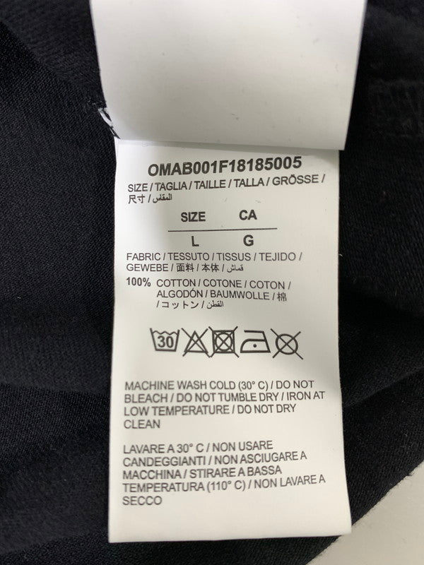 【中古品】【メンズ】 OFF-WHITE オフホワイト GRADATION ARROW LS TEE グラデーションアロー ロングスリーブ Tシャツ 長袖 トップス 142-261027-hu-32-min サイズ：L カラー：ブラック 万代Net店