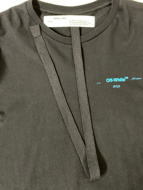 【中古品】【メンズ】 OFF-WHITE オフホワイト GRADATION ARROW LS TEE グラデーションアロー ロングスリーブ Tシャツ 長袖 トップス 142-261027-hu-32-min サイズ：L カラー：ブラック 万代Net店
