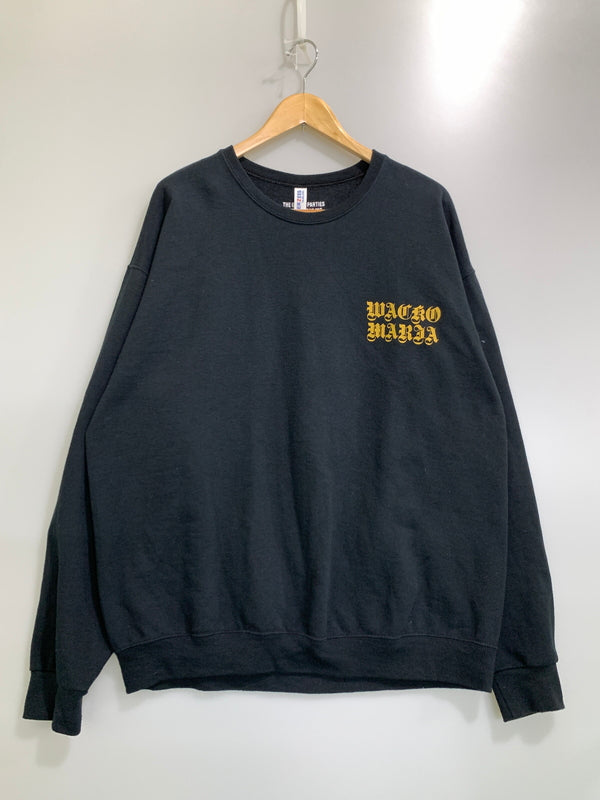 【中古品】【メンズ】 WACKO MARIA MARIA ワコマリア CREWNECK SWEATSHIRT クルーネック スウェットシャツ トップス トレーナー 142-261024-ta-11-min サイズ：XL カラー：ブラック 万代Net店