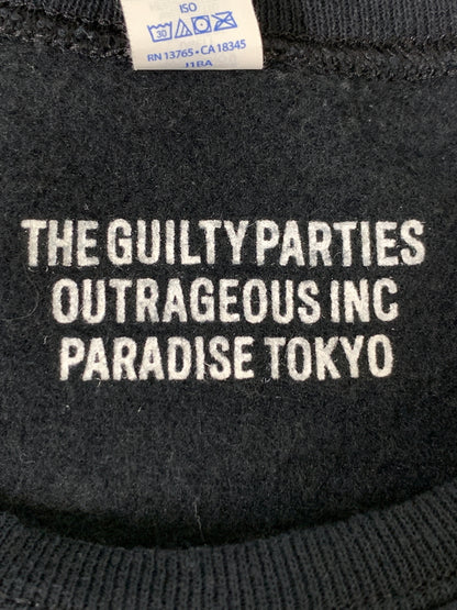 【中古品】【メンズ】 WACKO MARIA MARIA ワコマリア CREWNECK SWEATSHIRT クルーネック スウェットシャツ トップス トレーナー 142-261024-ta-11-min サイズ：XL カラー：ブラック 万代Net店