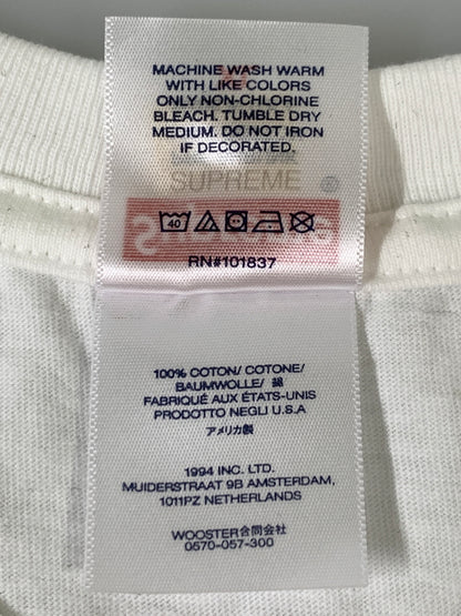 【中古品】【メンズ】 SUPREME シュプリーム WARM UP TEE ウォームアップ Tシャツ 半袖 ショートスリーブ 149-261023-hu-19-min サイズ：XL カラー：ホワイト「 万代Net店