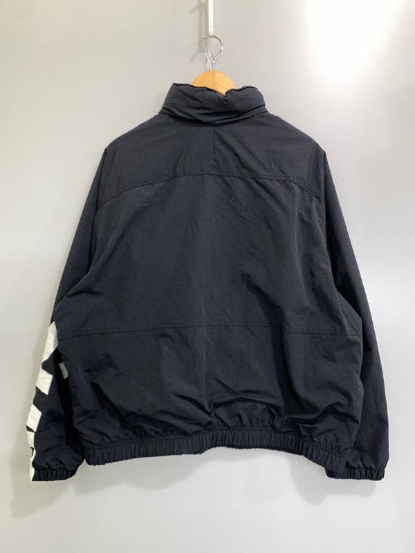【中古品】【メンズ】 SUPREME シュプリーム 21SS SPELLOUT TRACK JACKET スペルアウト トラック ジャケット ジップアップ ライトアウター 149-261028-hu-19-min サイズ：L カラー：ブラック 万代Net店