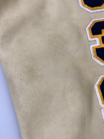 【中古品】【メンズ】 CHAMPION チャンピオン 80周年記念 STADIUM JACKET スタジアムジャケット スタジャン 限定アワードジャケット メンズ アウター 146-261029-em-14-min サイズ：L カラー：ネイビー/アイボリー 万代Net店