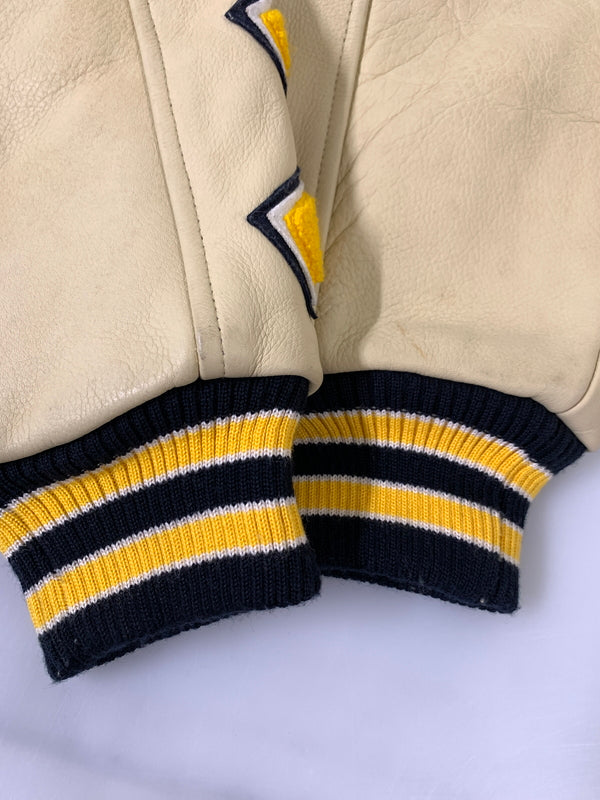 【中古品】【メンズ】 CHAMPION チャンピオン 80周年記念 STADIUM JACKET スタジアムジャケット スタジャン 限定アワードジャケット メンズ アウター 146-261029-em-14-min サイズ：L カラー：ネイビー/アイボリー 万代Net店
