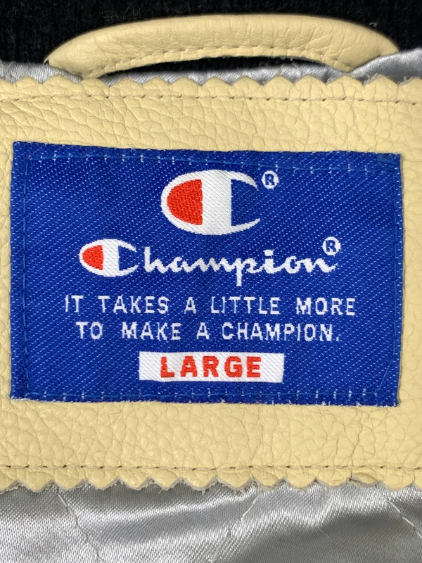 【中古品】【メンズ】 CHAMPION チャンピオン 80周年記念 STADIUM JACKET スタジアムジャケット スタジャン 限定アワードジャケット メンズ アウター 146-261029-em-14-min サイズ：L カラー：ネイビー/アイボリー 万代Net店