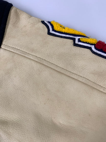【中古品】【メンズ】 CHAMPION チャンピオン 80周年記念 STADIUM JACKET スタジアムジャケット スタジャン 限定アワードジャケット メンズ アウター 146-261029-em-14-min サイズ：L カラー：ネイビー/アイボリー 万代Net店