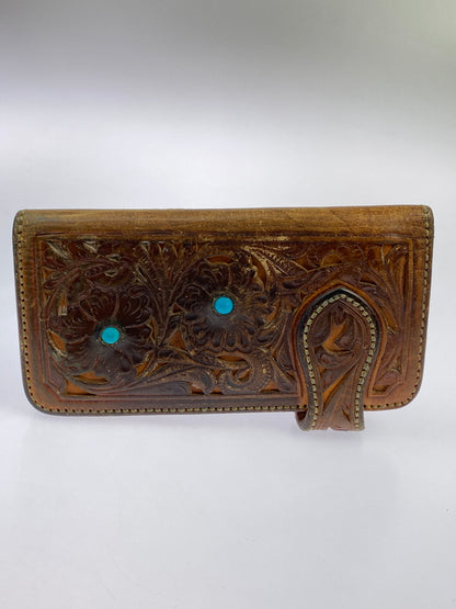 【中古品】【メンズ】 SAAD サード CARVING LEATHER WALLET カービング レザー ウォレット 長財布 財布 200-261027-jt-15-min カラー：ブラウン 万代Net店
