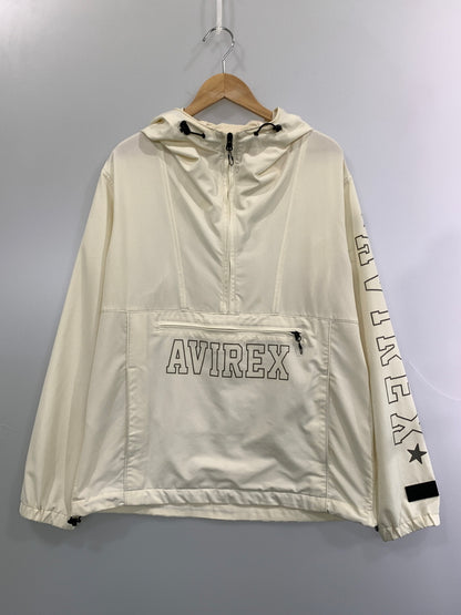 【中古品】【メンズ】 AVIREX アヴィレックス COTTON RIPSTOP LOOSE FIT PARKA コットン リップストップ ルーズ フィット パーカー 6192129 トップス プルオーバー 145-261028-hu-44-min サイズ：M カラー：ホワイト 万代Net店