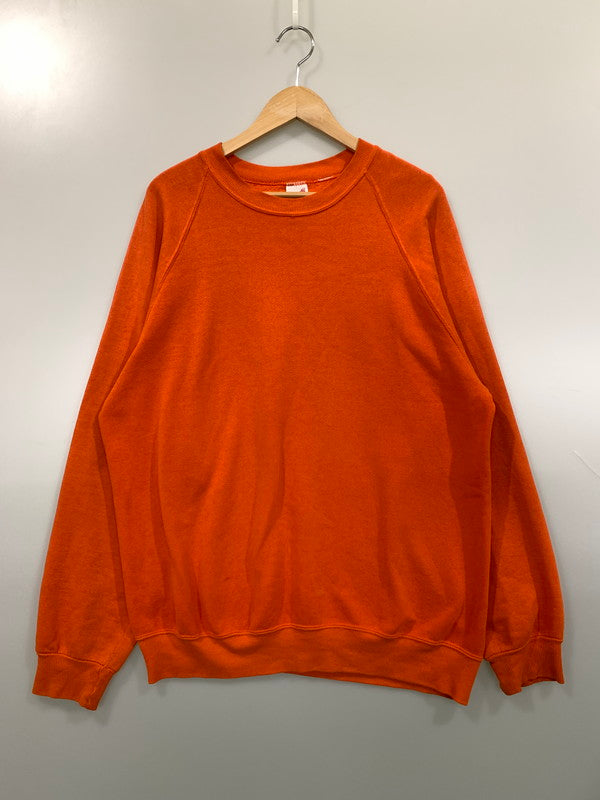 【現状渡し品】【メンズ】 JERZEES ジャージーズ 90S SOLID SWEATSHIRT 90年代 ソリッド スウェット シャツ 長袖 ヴィンテージ トップス 146-261027-hu-35-min サイズ：XL カラー：オレンジ 万代Net店