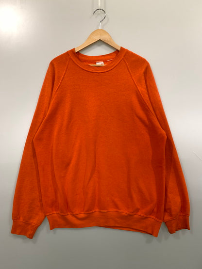 【現状渡し品】【メンズ】 JERZEES ジャージーズ 90S SOLID SWEATSHIRT 90年代 ソリッド スウェット シャツ 長袖 ヴィンテージ トップス 146-261027-hu-35-min サイズ：XL カラー：オレンジ 万代Net店