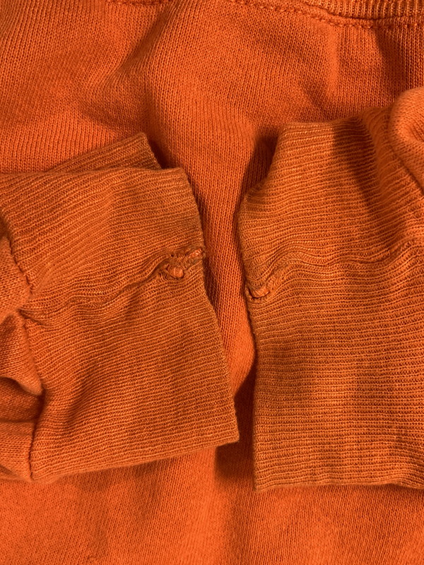 【現状渡し品】【メンズ】 JERZEES ジャージーズ 90S SOLID SWEATSHIRT 90年代 ソリッド スウェット シャツ 長袖 ヴィンテージ トップス 146-261027-hu-35-min サイズ：XL カラー：オレンジ 万代Net店