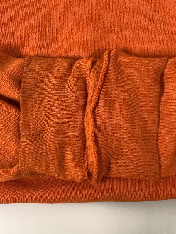 【現状渡し品】【メンズ】 JERZEES ジャージーズ 90S SOLID SWEATSHIRT 90年代 ソリッド スウェット シャツ 長袖 ヴィンテージ トップス 146-261027-hu-35-min サイズ：XL カラー：オレンジ 万代Net店