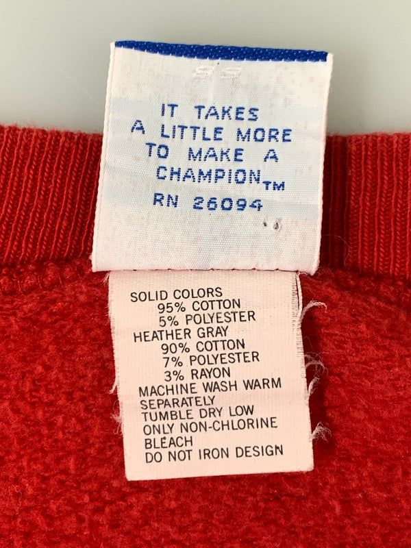 【中古品】【メンズ】 CHAMPION チャンピオン 90S 目無し SWEATSHIRT 90年代 目無し スウェットシャツ トップス トレーナー ヴィンテージ 146-261027-hu-36-min サイズ：M カラー：レッド 万代Net店