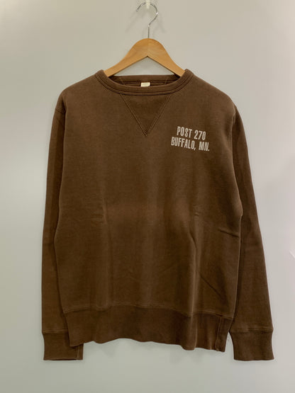 【中古品】【メンズ】 BURNS POST バーンズ ポスト BUFFALO MN SWEAT バッファロー スウェット 270 トレーナー トップス 144-261028-hu-29-min カラー：ブラウン 万代Net店