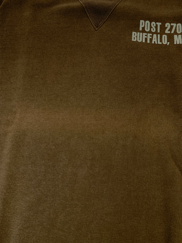 【中古品】【メンズ】 BURNS POST バーンズ ポスト BUFFALO MN SWEAT バッファロー スウェット 270 トレーナー トップス 144-261028-hu-29-min カラー：ブラウン 万代Net店