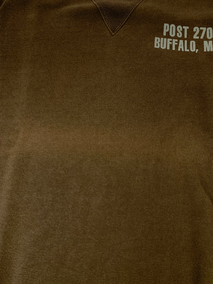 【中古品】【メンズ】 BURNS POST バーンズ ポスト BUFFALO MN SWEAT バッファロー スウェット 270 トレーナー トップス 144-261028-hu-29-min カラー：ブラウン 万代Net店