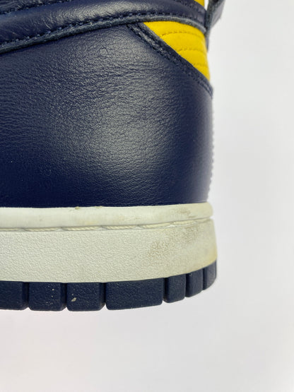 【中古品】【メンズ】 NIKE ナイキ DUNK HIGH RETRO SE MICHIGAN ダンク ハイ レトロ エスイー ミシガン HF3143-700 靴 シューズ スニーカー 160-261028-hu-48-min カラー：VARSITY MAIZE / MIDNIGHT NAVY 万代Net店