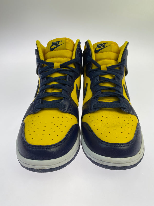 【中古品】【メンズ】 NIKE ナイキ DUNK HIGH RETRO SE MICHIGAN ダンク ハイ レトロ エスイー ミシガン HF3143-700 靴 シューズ スニーカー 160-261028-hu-48-min カラー：VARSITY MAIZE / MIDNIGHT NAVY 万代Net店