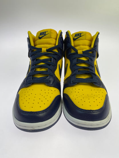 【中古品】【メンズ】 NIKE ナイキ DUNK HIGH RETRO SE MICHIGAN ダンク ハイ レトロ エスイー ミシガン HF3143-700 靴 シューズ スニーカー 160-261028-hu-48-min カラー：VARSITY MAIZE / MIDNIGHT NAVY 万代Net店