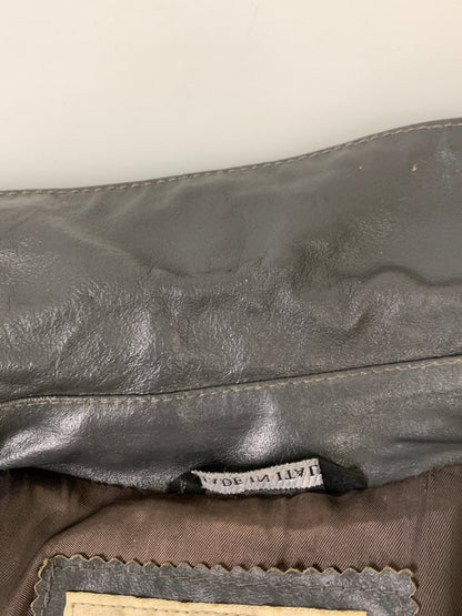 【現状渡し品】【メンズ】 LEGENDARY JACKET レジェンダリー ジャケット LEATHER JACKET レザー ジャケット 革ジャン アウター 141-261028-hu-12-min サイズ：L カラー：グレー 万代Net店