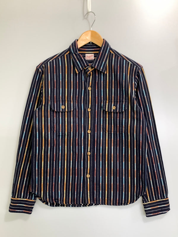 【中古品】【メンズ】 TENDERLOIN テンダーロイン T-NATIVE SHT ティー ネイティブ シャツ 長袖 ロングスリーブ 142-261028-hu-01-min サイズ：XS カラー：ネイビー 万代Net店