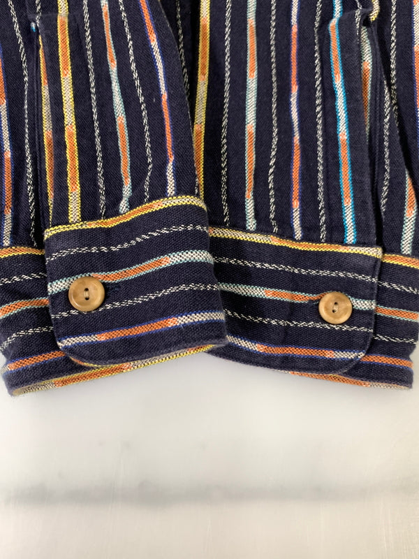 【中古品】【メンズ】 TENDERLOIN テンダーロイン T-NATIVE SHT ティー ネイティブ シャツ 長袖 ロングスリーブ 142-261028-hu-01-min サイズ：XS カラー：ネイビー 万代Net店
