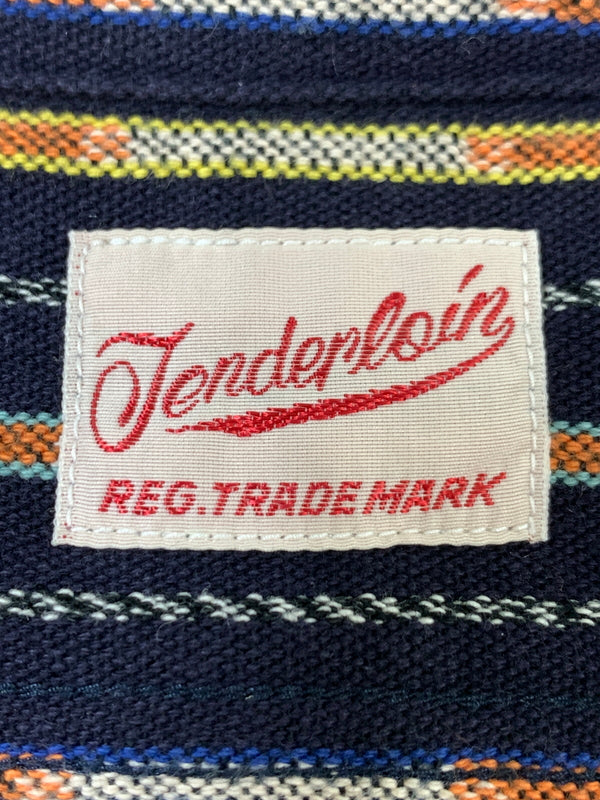 【中古品】【メンズ】 TENDERLOIN テンダーロイン T-NATIVE SHT ティー ネイティブ シャツ 長袖 ロングスリーブ 142-261028-hu-01-min サイズ：XS カラー：ネイビー 万代Net店