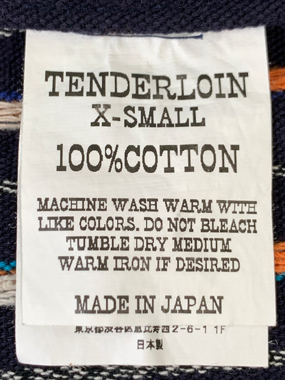 【中古品】【メンズ】 TENDERLOIN テンダーロイン T-NATIVE SHT ティー ネイティブ シャツ 長袖 ロングスリーブ 142-261028-hu-01-min サイズ：XS カラー：ネイビー 万代Net店