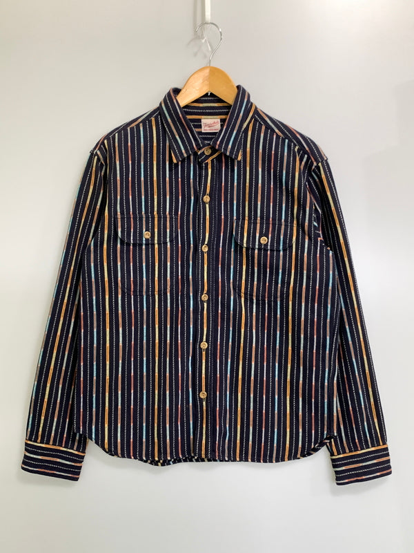 【中古品】【メンズ】 TENDERLOIN テンダーロイン T-NATIVE SHT ティー ネイティブ シャツ 長袖 ロングスリーブ 142-261028-hu-02-min サイズ：S カラー：ネイビー 万代Net店