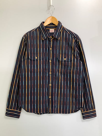 【中古品】【メンズ】 TENDERLOIN テンダーロイン T-NATIVE SHT ティー ネイティブ シャツ 長袖 ロングスリーブ 142-261028-hu-02-min サイズ：S カラー：ネイビー 万代Net店