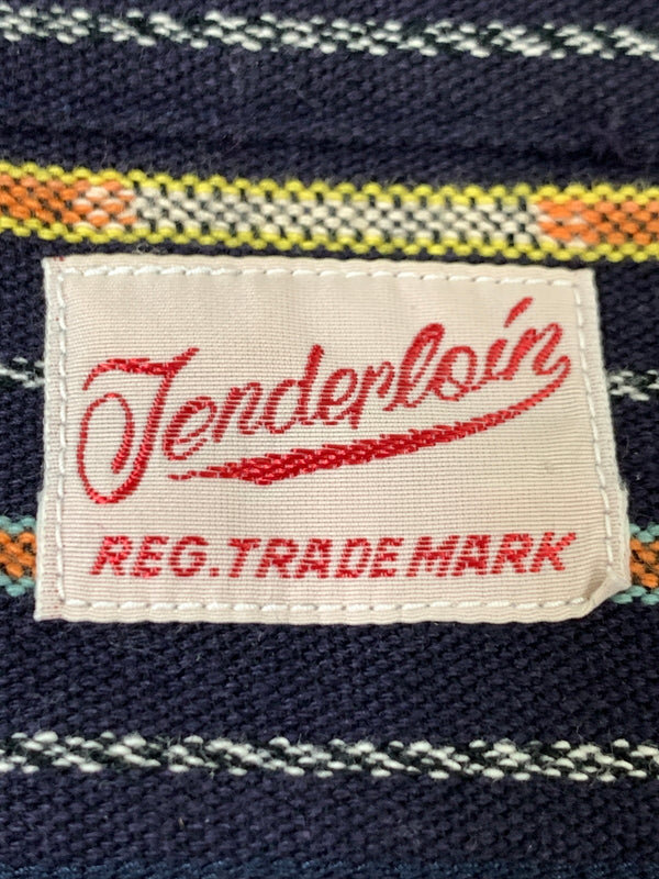 【中古品】【メンズ】 TENDERLOIN テンダーロイン T-NATIVE SHT ティー ネイティブ シャツ 長袖 ロングスリーブ 142-261028-hu-02-min サイズ：S カラー：ネイビー 万代Net店