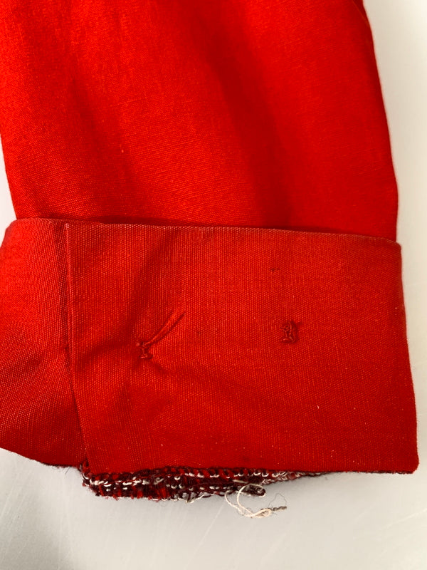【中古品】【メンズ】 DAN RIVER ダン リバー 60S-70S CAR CLUB JACKET 60年代 70年代 カー クラブ ジャケット ジップアップ 146-261028-hu-10-min サイズ：S カラー：レッド 万代Net店